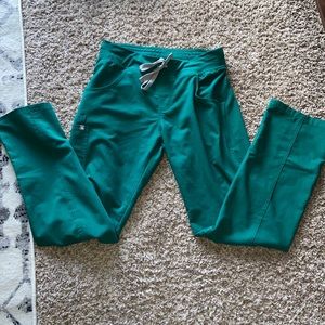Straight leg hunter green scrubs